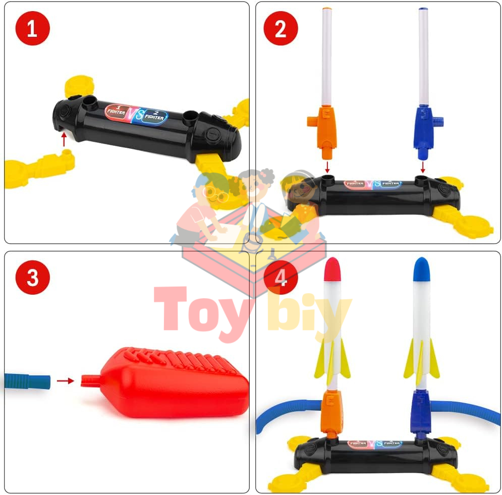 Toybiy Eğlenceli Işıklı Roket Ekstra 2 Roket Hediye